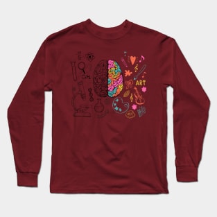 Colorful Brain Science and Art Long Sleeve T-Shirt